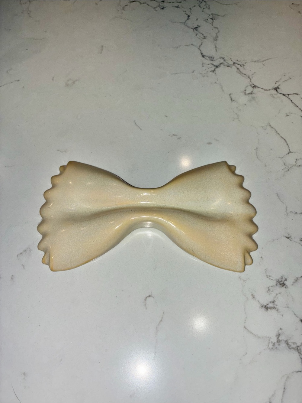 Anthropologie Ceramic Farfalle Bow Tie Pasta Figurine/Sculptural Decor Art